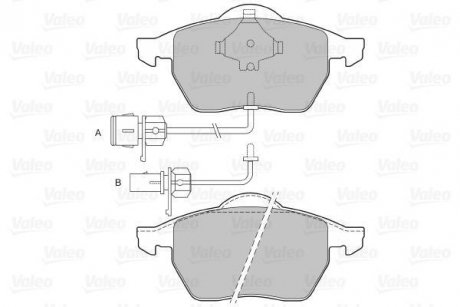 Тормозные колодки, дисковый тормоз (набор) Valeo 598489 (фото 1)