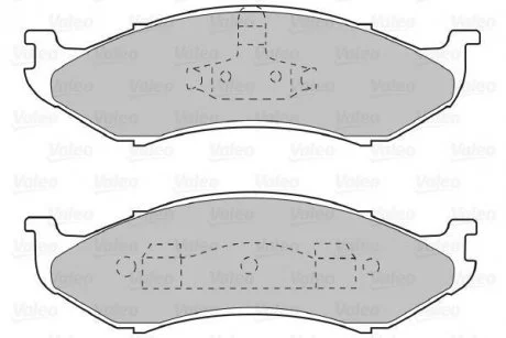 Гальмівні колодки, дискове гальмо (набір) Valeo 598491