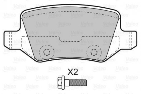 Тормозные колодки, дисковый тормоз (набор) Valeo 598583 (фото 1)