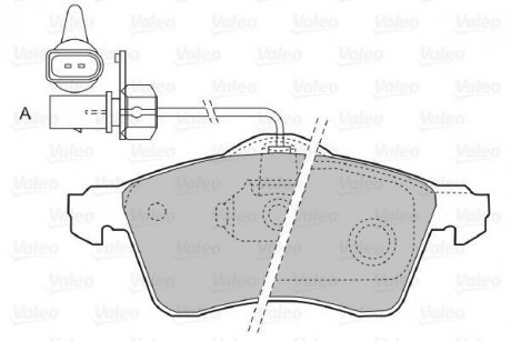 Тормозные колодки, дисковый тормоз (набор) Valeo 598676