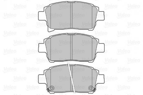 Гальмівні колодки, дискове гальмо (набір) Valeo 598737