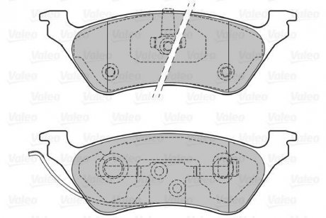 Тормозные колодки, дисковый тормоз (набор) Valeo 598755