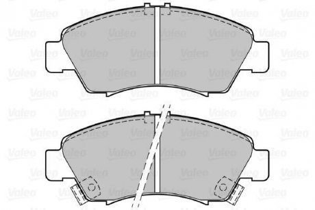 Гальмівні колодки, дискове гальмо (набір) Valeo 598760 (фото 1)
