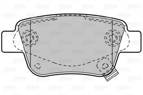 Тормозные колодки, дисковый тормоз (набор) Valeo 598812 (фото 1)