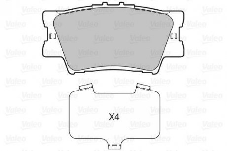 Тормозные колодки, дисковый тормоз (набор) Valeo 598819 (фото 1)