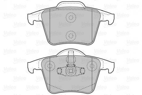 Тормозные колодки, дисковый тормоз (набор) Valeo 598829 (фото 1)