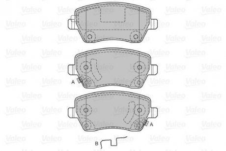 Тормозные колодки, дисковый тормоз (набор) Valeo 598847 (фото 1)