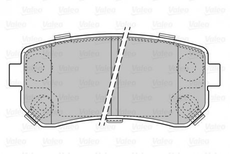 Тормозные колодки, дисковый тормоз (набор) Valeo 598867 (фото 1)