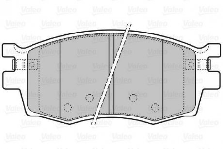 Тормозные колодки, дисковый тормоз (набор) Valeo 598868 (фото 1)