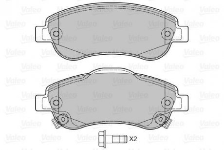 Тормозные колодки, дисковый тормоз (набор) Valeo 598901 (фото 1)