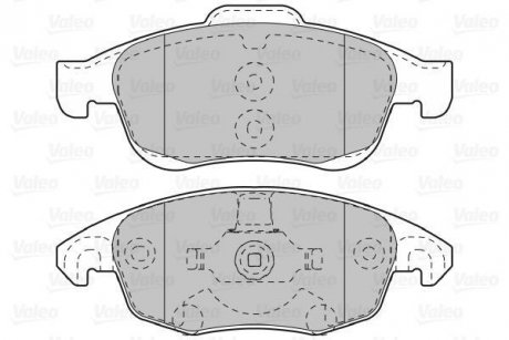 Гальмівні колодки, дискове гальмо (набір) Valeo 598997 (фото 1)