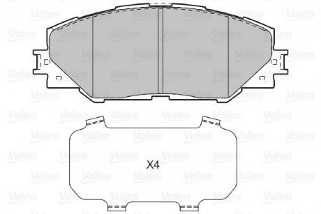 Тормозные колодки, дисковый тормоз (набор) Valeo 601037