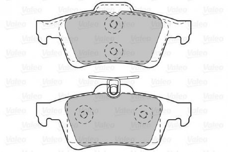 Тормозные колодки, дисковый тормоз (набор) Valeo 601044 (фото 1)