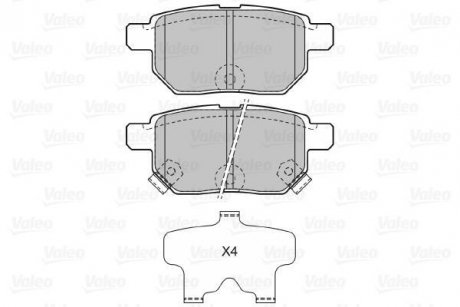 Дисковые тормозные колодки Valeo 601132