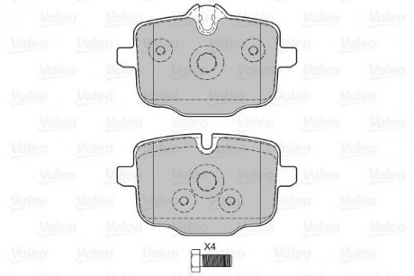 Тормозные колодки, дисковый тормоз (набор) Valeo 601145 (фото 1)