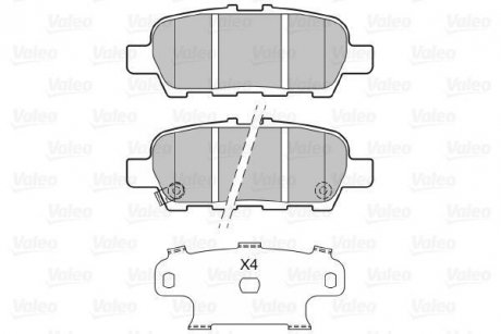 Дисковые тормозные колодки Valeo 601148 (фото 1)