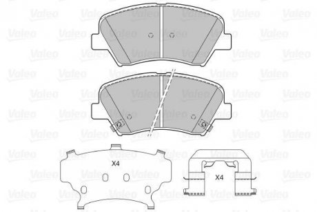 Дисковые тормозные колодки Valeo 601294 (фото 1)