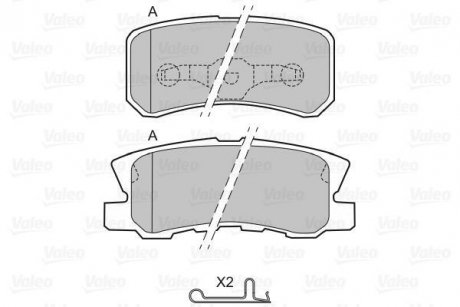 Гальмівні колодки (набір) Valeo 601321 (фото 1)