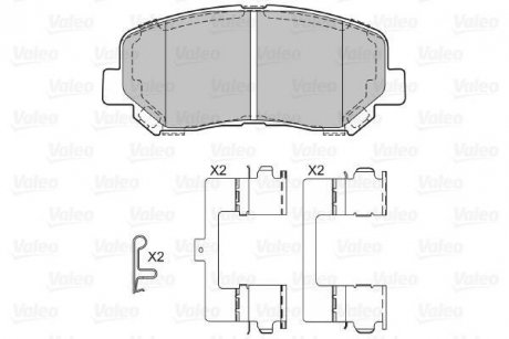 Дисковые тормозные колодки Valeo 601330