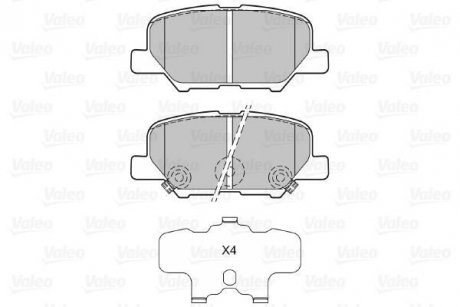 Дисковые тормозные колодки Valeo 601361