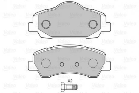 Гальмівні колодки (набір) Valeo 601371