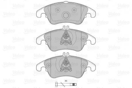 Гальмівні колодки (набір) Valeo 601388