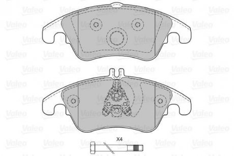 Гальмівні колодки (набір) Valeo 601416 (фото 1)