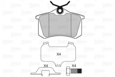 Дисковые тормозные колодки Valeo 601463