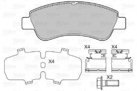 Дискові гальмівні колодки Valeo 601464