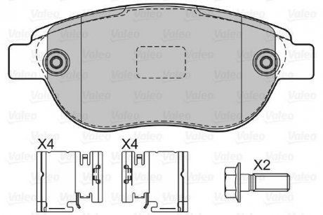 Дисковые тормозные колодки Valeo 601465