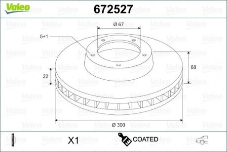 Диск тормозной MALOWANA MERCEDES GLK Valeo 672527