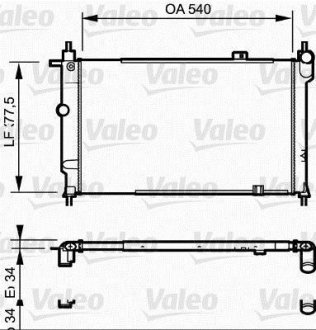 Радіатор, охолодження двигуна Valeo 730993