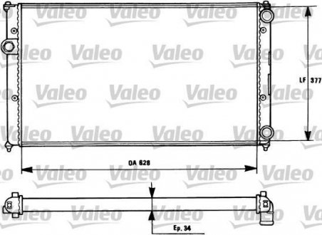 Радіатор, охолодження двигуна Valeo 731265