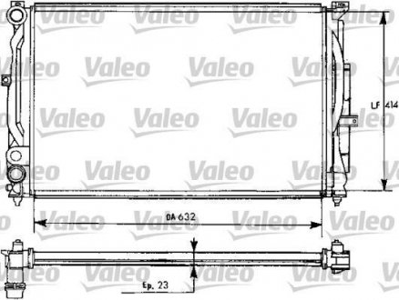 Радиатор, охлаждение двигател Valeo 731537