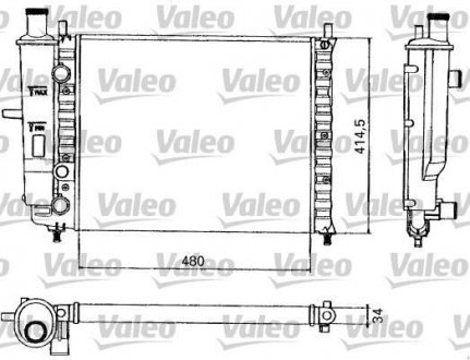 Радіатор, охолодження двигуна Valeo 731582