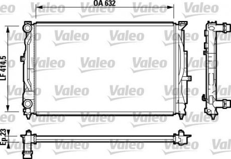 Радіатор, охолодження двигуна Valeo 732811