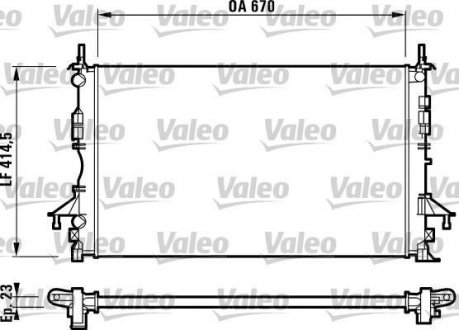 Радіатор, охолодження двигуна Valeo 732827