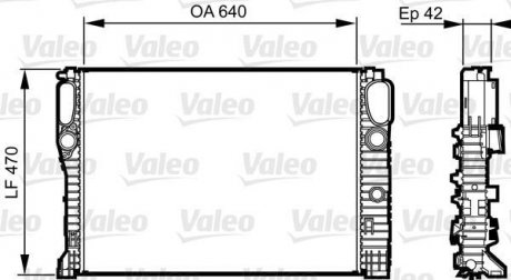 Радіатор, охолодження двигуна Valeo 732855