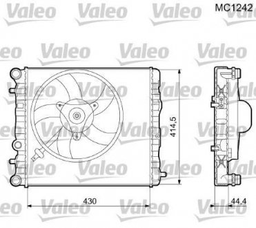 Радиатор, охлаждение двигателя Valeo 733062