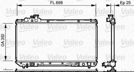 Радіатор, охолодження двигуна Valeo 734172