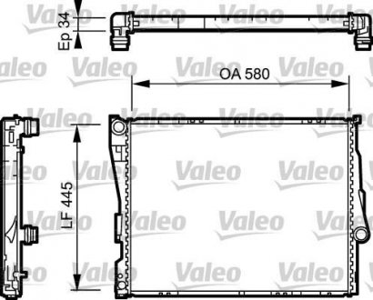 Радіатор, охолодження двигуна Valeo 734276