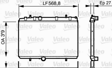 Радиатор, охлаждение двигателя Valeo 734338