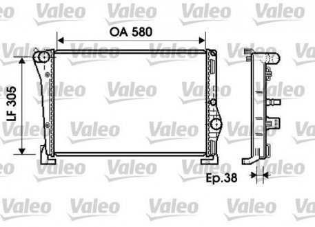 Радіатор, охолодження двигуна Valeo 734364