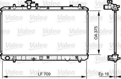 Радиатор, охлаждение двигателя Valeo 735407