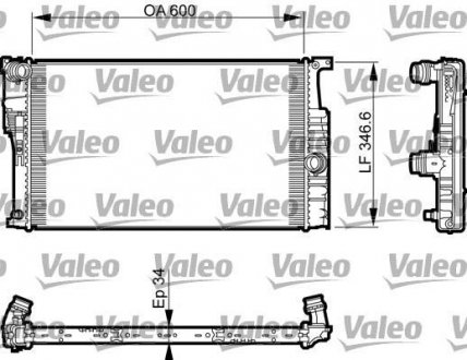 Радиатор, охлаждение двигателя Valeo 735464