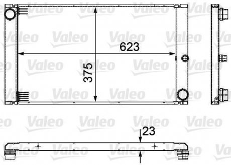 Радіатор, охолодження двигуна Valeo 735475 (фото 1)