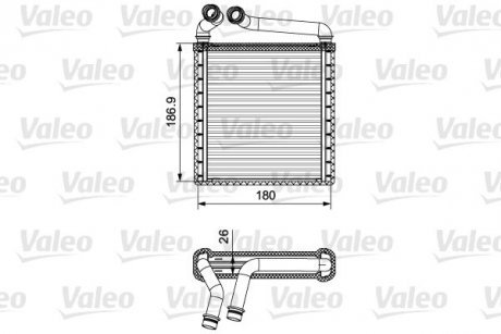 Радиатор печки VOLKSWAGEN Valeo 811500