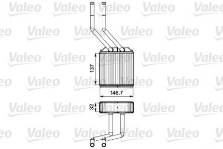 Радіатор обігрівача Valeo 811520