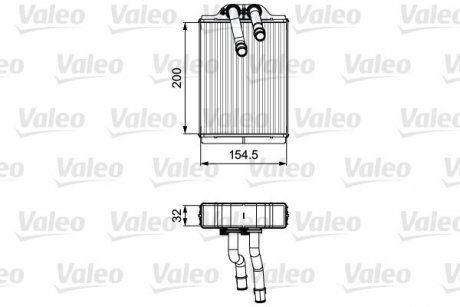 Радіатор обігрівача Valeo 811551