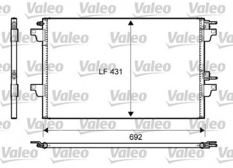 Радіатор кондиціонера Valeo 814007 (фото 1)